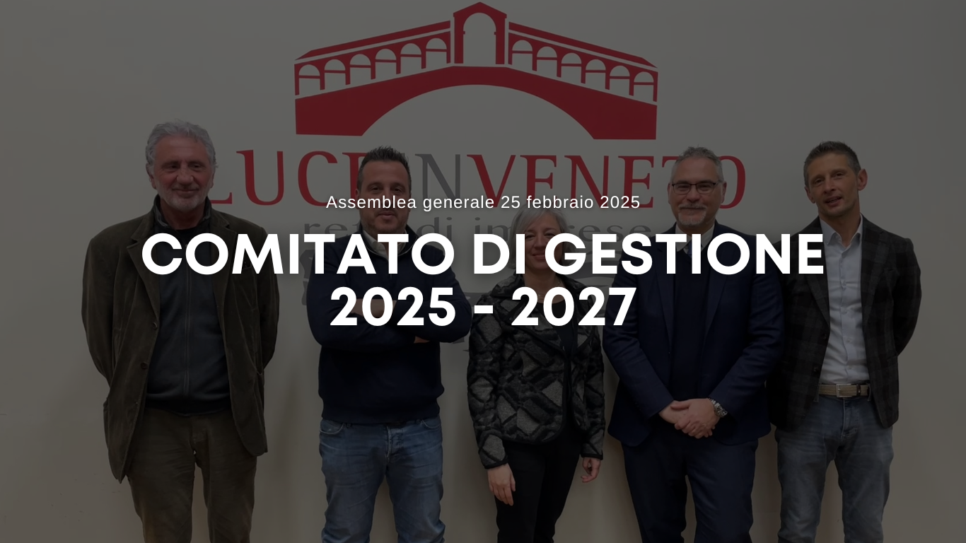 Comitato di Gestione Luce in Veneto 2025-2027: Alberto Sozza, Silvia Betteto, Giuseppe Bova, Alessandro Piovesan, Alessandro Casagrande